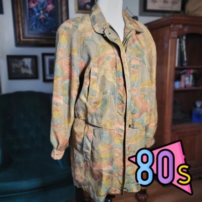 Супер редкая винтажная 80-х немецкий PH камуфляж шелк парка куртка камуфляж - XL - Изображение 1 из 4