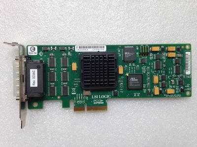 LSI LOGIC LSI22320 SLE Dual Channel PCI-E LVD Ultra320 SCSI HBA with low bracket - Image 1 of 3