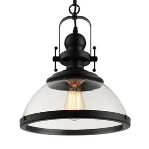Industrial Kitchen Glass Pendant Light Modern Barn Pendant Lighting Ceiling Lamp - Picture 1 of 13