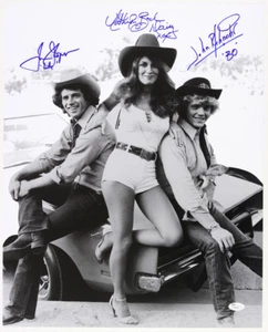 Foto 16x20 firmada por John Schneider Wopat Bach Dukes of Hazzard 1979-1985 (JSA) - Imagen 1 de 4