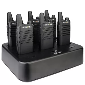 Radio bidireccional Walkie Talkie Retevis RT22 UHF 2W VOX (6 piezas) + cargador múltiple de seis vías - Imagen 1 de 11