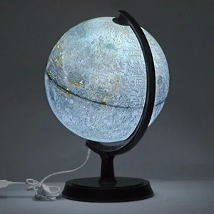 Globo lunar gris iluminado Mapsoft Explorer, 24 cm/9,5", MI-24, lámpara, luz, mapa - Imagen 1 de 24