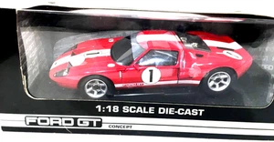 (Rare) Red w/white stripes Ford GT #1 Concept (Beanstalk) 1:18 Die Cast-No Box - Picture 1 of 3
