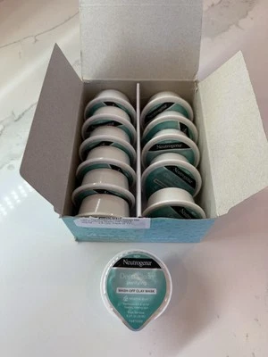12 X Mascarilla facial de arcilla purificante de limpieza profunda Neutrogena de 0,3 oz cada una Foto 1 de 4