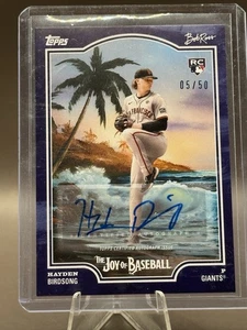 2025 Topps X Bob Ross The Joy Of Baseball Hayden Birdsong RC Auto 05/50 - Picture 1 of 4