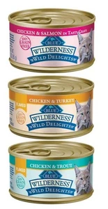 Blue Buffalo Wild Delights Grain Free Natural Cat Food 3 Flavor Variety 6 Can... - Bild 1 von 1