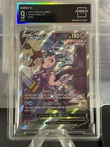 Pokemon Fusion Strike Mew V 251/264 Alternative Art Alt Holo Foil Graded Mint 9 - Picture 1 of 2