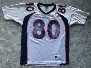 Vintage Champion NFL Jersey Men’s 44 Denver Broncos Rod Smith #80 Flaws Wear  - Picture 1 of 17
