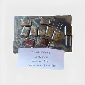Cristallo al Quarzo 1.8432 MHz – Hosonic – 2 Pin – Alta Precisione- Lotto 10pcs - Picture 1 of 2