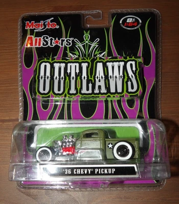 2007 Maisto All Stars Outlaws - '36 Chevy Pickup - Green - Image 1 of 3