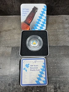2016 Palau 500 Years Bavarian Purity Law Silver 2.5grams 2500 Mintage 1 Dollar - Picture 1 of 3
