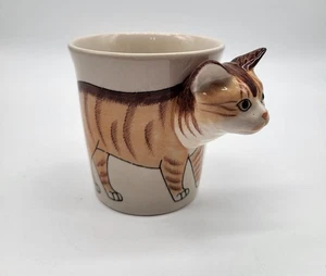 Orange Tabby Cat Coffee Tea Mug Thailand Toothbrush Holder, Pencil Cup Novelty - Picture 1 of 9
