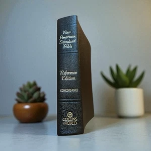 New American Standard Bible NASB Black Leather 1973 Reference Edition Collin’s - Picture 1 of 9