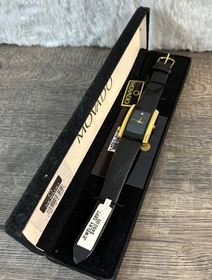 Auténtico reloj pulsera Movado para hombre Eliro esfera negra diamante cultivado en laboratorio dorado Foto 1 de 4