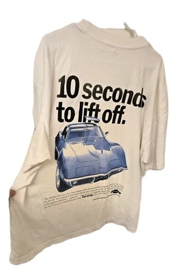 ABERCROMBIE & FITCH CORVETTE  10 SECONDS TO LIFT OFF VERY RARE T SHIRT SIZE XXL - Image 1 of 4