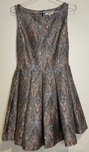 BB Dakota Jacquard Brocado Cachemira Tapiz Calce y Destellos Vestido Para Mujer Talla 8 - Imagen 1 de 9