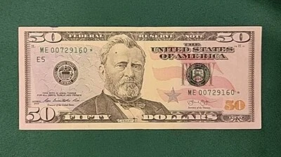 Fifty Dollar Bill Series 2013 Star Note $50 - Image 1 of 2