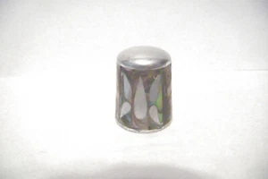THIMBLE SILVERTONE MOTHER OF PEARL BUTTERFLY & PANELS OF ABALONE - Picture 1 of 5