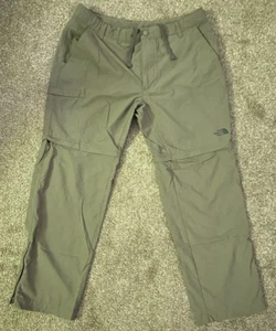 The North Face Paramount Trail Zip Off Convertible Pants Size 38 Hiking Dark - Picture 1 of 9