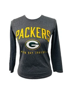 Green Bay Packers Boy's Small Shirt NFL Grey Long Sleeve Crewneck - Picture 1 of 6