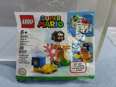 NEW SEALED POLYBAG LEGO SUPER MARIO FUZZY & MUSHROOM PLATFORM 30389 - Image 1 of 2