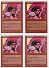 MTG: BLOOD LUST 5th Edition COMMON; played, Excellent condition x4