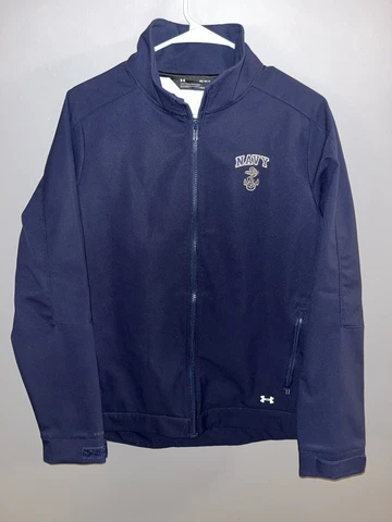 Under Armour Storm Navy Midshipmen Full Zip Jacket Mens M Excellent Condition Cover