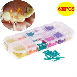 600 piezas cuñas dentales multicolores dentista relleno dental cuña de madera desechable - Imagen 1 de 9
