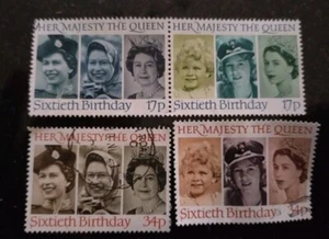 Elizabeth II - 1986 - 60th Birthday of Queen Elizabeth II (sg1316-1319) Used Set - Picture 1 of 1