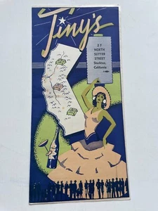 1941 Tiny's Restaurant Stockton, CA Menu - Picture 1 of 8