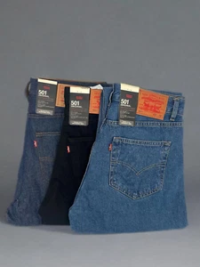 Jean homme Levi's 501 Original Regular, bleu / noir / rigide-Stf bleu - Photo 1/31