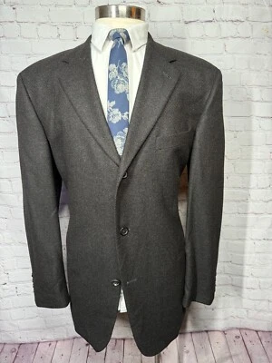 HUGO BOSS Mens Brown Ing Loro Piana WOOL CASHMERE Blend Sport Coat Blazer 46L - Image 1 of 4
