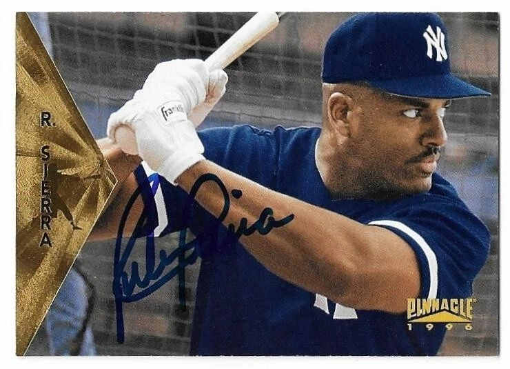 RUBEN SIERRA Autographed Signed 1996 Pinnacle Baseball card 116 New York Yankees - Image 1 of 1