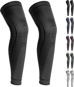 2 Pack Full Leg Compression Sleeves, Long Knee Brace Support for ACL,PCL, Men... - Picture 1 of 1