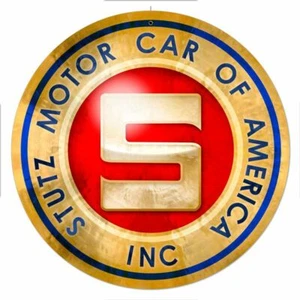 STUTZ MOTOR CAR OF AMERICA INC ROUND 28" HEAVY DUTY USA MADE METAL AUTO ADV SIGN - Picture 1 of 1