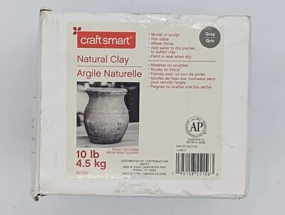 New Natural Clay by Craft Smart Gray 10 lbs Open Box Foto 1 de 4