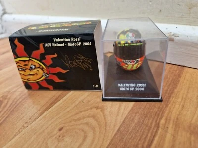 MINICHAMPS 1/8 VALENTINO ROSSI 2004 YAMAHA MOTO GP AGV BIKE HELMET - Image 1 of 4