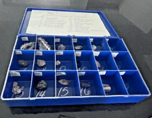 Rock & Mineral Specimen Kit – 18 Piece Collection w/ Amethyst Quartz Mica Topaz - Picture 1 of 14