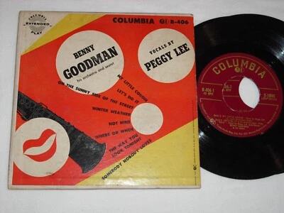 BENNY GOODMAN w/PEGGY LEE (1957) COLUMBIA 2x45 RPM 7" E.P. Set Foto 1 de 3