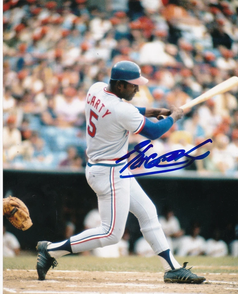 RICO CARTY TEXAS RANGERS ACCIÓN FIRMADO 8x10 Foto 1 de 1