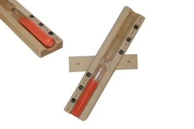 ELSÄSSER ELIGA Sauna Sanduhr Klassik | 15 Minuten Wand Uhr Sandfarbe rot Holz Zubehör Eieruhr