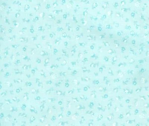 PRETTY! "MINI FLOWERS ON LIGHT TURQ" DAVID TEXTILES - BTY - Picture 1 of 1