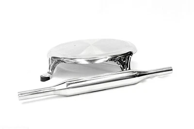 Indian Traditional Stainless Steel Classic Heavy Chakla -Belan Rolling Pin Set - Image 1 of 4