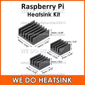 10 zestaw (30 sztuk) Aluminium Raspberry Pi Czarny anodowany radiator Zestawy chłodzenia chłodnicy - Zdjęcie 1 z 6
