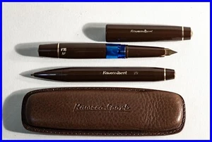 Kaweco Sport Set Brown Variant Pencil & V16 Piston Filler, M Nib 14K Gold - Picture 1 of 13