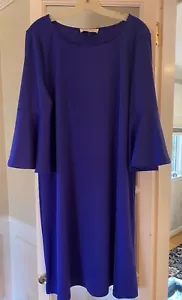 KASPER Bell Sleeve Dress XL/Size 18-20 (Color: Purple) - Great for Travel! - Picture 1 of 3