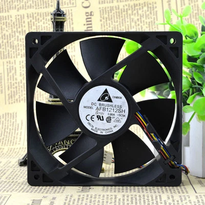 Delta fan AFB1212SH 120*120*25mm 12V 0.8A 4pin PWM Case Cooling Fan - Image 1 of 2