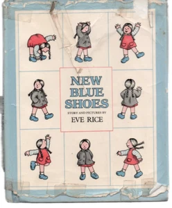 New Blue Shoes, HC Eve Rice 1975 Ex Libris Vintage - Imagen 1 de 1