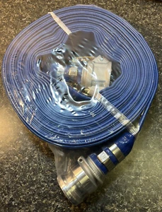 1-1/2" ID x 50 ft PVC Water Discharge Hose 80 PSI, 45DT91 - Picture 1 of 3