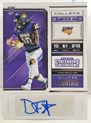 Daurice Fountain 2018 Contenders Draft Picks College Ticket RC Autograph Auto SP - Image 1 of 2